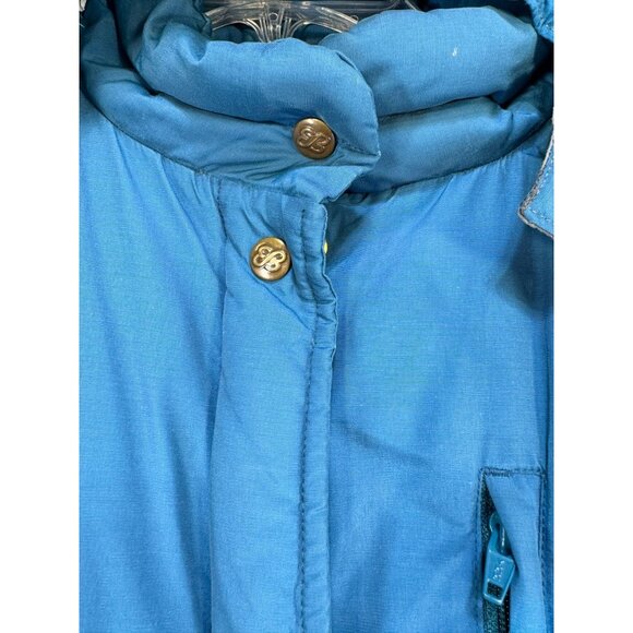 Eddie Bauer Women's Goose Down Puffer Jacket Size M Blue Hooded - Picture 3 of 13